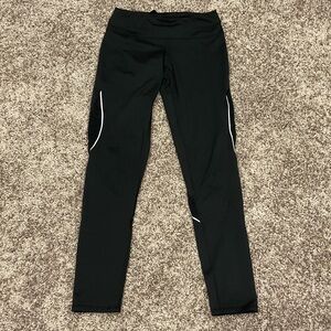 Zella Black Leggings with White Striping, Size XS